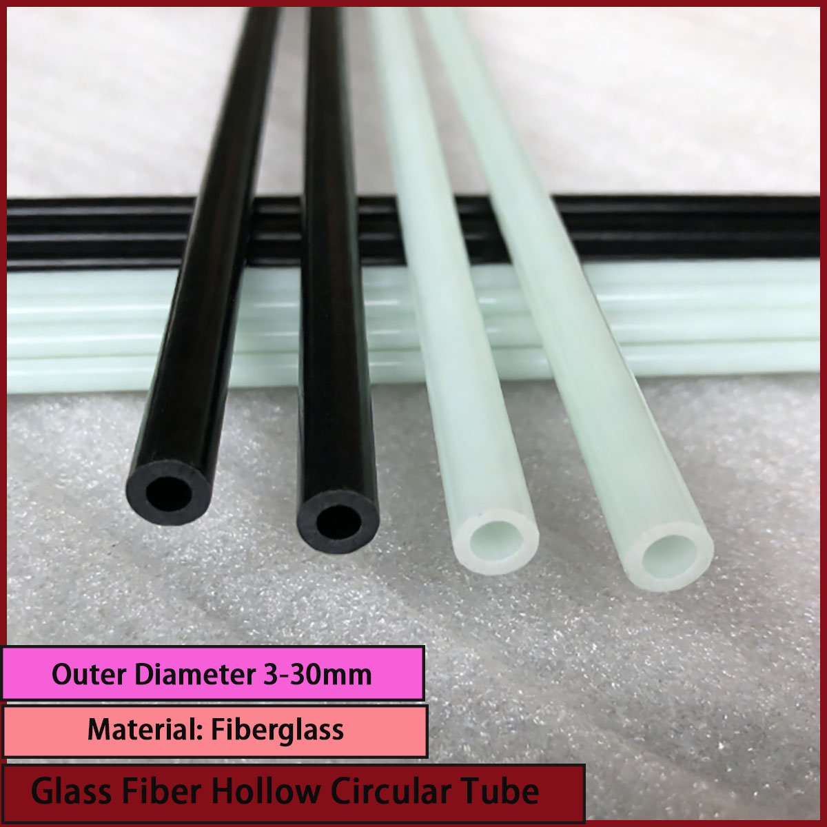 Sports Equipment Used - Holle ronde glasvezelbuizen met een buitendiameter