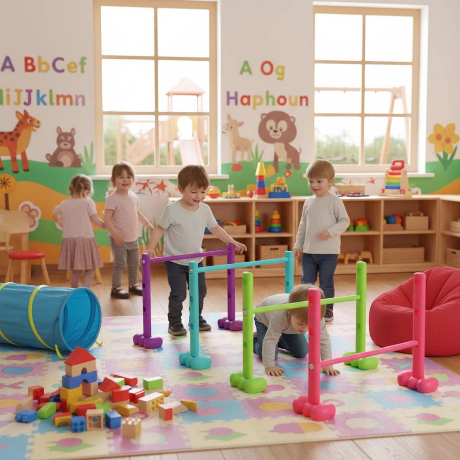 4-delige kruip-tunnelset, veil - Agility Hurdle Set recensie en prijs